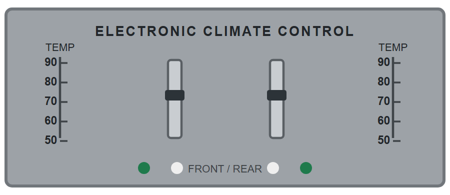 Common Intellitec panel with printed 50 to 90 temperature numbers